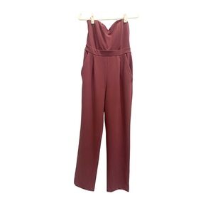 Express Strapless Sweetheart Neckline Jumpsuit